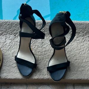 Kenneth Cole New York Black Strappy Heels